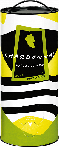 WineinTube, Chardonnay, Tarragona, white wine 3l