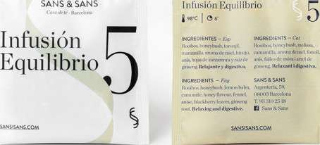  Tea in a silk bag, Infusión Equilibrio, Sans & Sans 4g