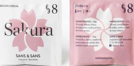 Tea in a silk bag, Sakura, Sans & Sans 4g