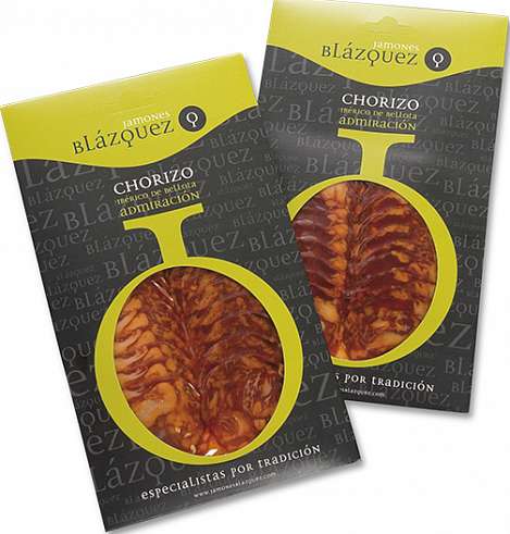 Chorizo ibérico sliced, Jamones Blázquez, 100g