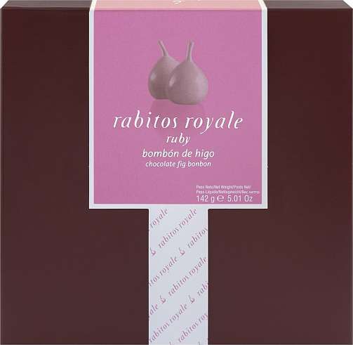 Fíky v Ruby čokoládě, bonboniera 8ks, Rabitos Royale, 142g
