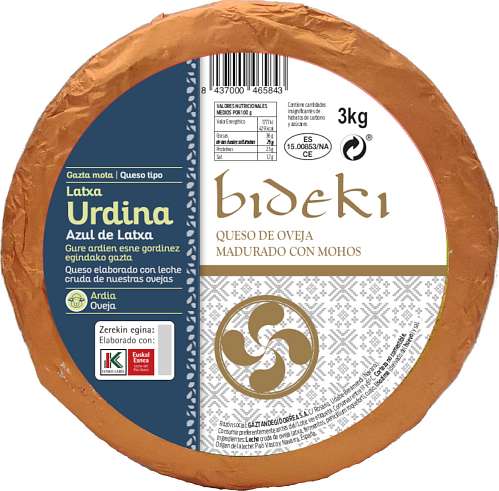 Sheep cheese with blue mould, Bideki Urdiña